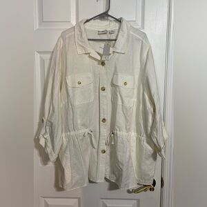 Liz Claiborne Pure Sportif Linen Blend Jacket - 3X NWT